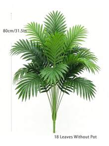 Kmitang Cây cọ nhân tạo cỡ lớn 65-90cm, cành cây Monstera giả, lá cọ bằng nhựa với cảm giác như thật, vật trang trí trung tâm màu xanh lá cây cho nhà cửa, ngoài trời, sân vườn, đám cưới, tiệc tùng, 1 cây (Không bao gồm chậu) - Nhiều màu - Xem 10