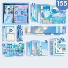 横版系列笔记本礼盒套装，生日礼物，ins风，贴纸，记事本，便签本 - 1 Set - 查看 14