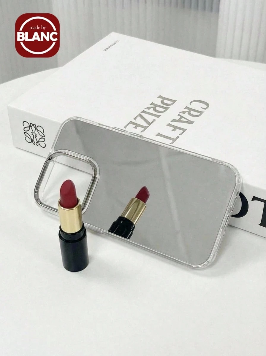 Y2K Silver High-End Cosmetic Mirror Phone Case Compatible With IPhone11, IPhone13, IPhone14 Pro Max, IPhone16, 16Pro, 16ProMax, IPhone17, 17Pro, 17ProMax, Air, Anti-Scratch Mirror Surface Phone Case