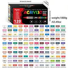 Set di pennarelli acrilici da 8-240 colori, punta morbida con inchiostro liquido, adatti per studenti, impiegati, studenti d'arte, fai da te, pittura su rocce, calligrafia, scrapbooking, scrittura a mano, realizzazione di biglietti, carta nera, pittura su pietra, decorazioni natalizie, legno, plastica, tela - Multicolore - Visualizzare 32