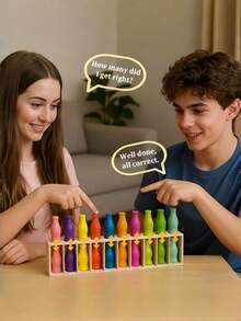 Color Matching Bottle - A Party Game That Stimulates Memory And Cognitive Abilities, It Is A Strategic Board Game Suitable For Friend Interaction And Improving Cognitive Skills. It Is The Perfect Choice For Party Supplies, Christmas, Birthdays And Holiday Gifts. This Is A Fun Group Game And Also A Unique Christmas Gift. - Multicolor - View 8