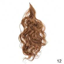 合成长卷发层次感马尾假发片 | 柔软耐热纤维女士发饰 - 彩色 - 查看 14