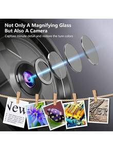 Handheld Digital Microscope, 2-Inch IPS Screen, Camera Lens, Type-C USB2.0 Interface, Dual-Color LED Lighting, USB Charging, Rechargeable Lithium-Polymer Battery, 500mAh Capacity, Portable Electronic Magnifier Suitable For Smartphones - 100X - View 7