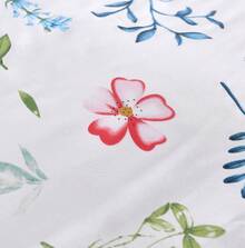 White Floral Duvet Cover Set Queen Comforter Cover Set Full 90"X90" 3 Pieces (1 Duvet Cover And 2 Pillow Shams) Soft Lightweight Hotel Bedding Set - 白色 - 查看 6