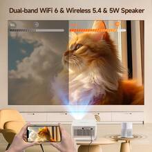 Magcubic HY300MAX Intelligent Android 14 Auto Focus Home Theater Office Projector 400ANSI Auto Keystone Correction Allwinner H726 Processor Built-In Speaker Compact Design For Home Theater Office Gaming - 英規插(220-240V) - 查看 4