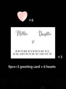 15张母女拥抱卡，心形亚克力异地恋情纪念礼盒，包含拥抱卡，适合生日、母亲节及其他特殊场合，情感纪念品，优质材料，心形设计，优雅纪念。 - 彩色 - 查看 10