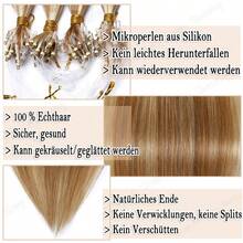 100Strands Micro Ring Loop Tip Remy Human Hair Extensions Straight Micro Beads Link Hair 0.5g/Strand Pelucas De Cabello Humano #1 Jet Black #1B Natural Black #2 Dark Brown #4 Medium Brown #6 Light Brown #24 Natural Blonde #27 Dark Blonde #60 Platinum Blonde #613 Bleach Blonde #4/27 Medium Brown/Dark Blonde #12/613 Golden Brown/Blonde #18/613 Ash Blonde/Bleach Blonde - #613 Bleach Blonde - 查看 5