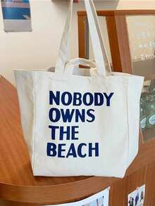 Fashionable Multifunctional Women's Shoulder Bag, Large Capacity Letter Handbag For Commuting And Travel - White - View 7