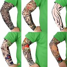 Manches de tatouage imprimées minimalistes, manches de cyclisme anti-UV sans couture pour l'été, manches de compression élastiques unisexes, design de tatouage pour les fêtes. Convient pour le cyclisme, le football, la randonnée, la pêche, la conduite et autres activités de protection solaire en extérieur. - Multicolore - Voir 5