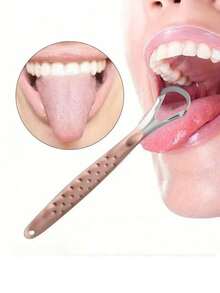 5Pcs Piercing Adult Tongue Scraper Stainless Steel Double-Sided Tongue Cleaner Reduce Bad Breath Metal Tongue Cleaner Freshen Breath Unisex Oral Care - Multicolor - View 2