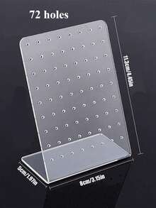 120-Slot Jewelry Organizer Earring Stud Display Stand Earrings Pendant Holder Necklace Display Rack Back To School - Multicolor - View 8