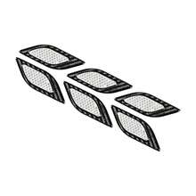 Mark Decals For Cars 6PCS Car Fender Hood Bumper Reflective Decal Safety Warning Stripe Vehicle Protection Body Stickers Decoration Universal Black-WhiteTrunk Logo Sticker, Car Exterior Accessories, Universal For Car, Window And Laptop - BlackWhite - 查看 2