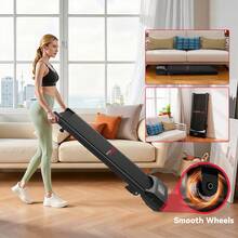 Homefitnesscode C1 2-In-1 Portable Treadmill With 5% Manual Incline, Speed 1–10 Km/H, Under-Desk Walking Pad & Running Mode, 2.5HP Motor, LED Display - UK Plug(220-240V) - View 11