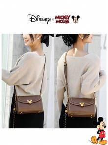 Bolso cuadrado pequeño de alta gama con estilo retro de Mickey Mouse para mujer - Bolso de nicho de lujo para ir al trabajo, de hombro y cruzado - Multicolor - Ver 13