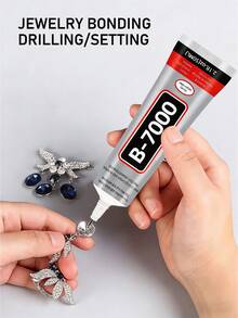 B-7000 水鑽手工膠 110ML/50ML/25ML/15ML 3.7fl.Oz 透明 B-7000 強力珠寶膠 透明工業黏著劑 適用於布料、手機、珠寶製作、水晶、寶石、石頭、木材、玻璃 - B-7000 - 查看 5