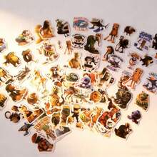 20张/套 山海京 咚咚咚咚 Sahur 贴纸，意大利风格超现实主义灵感贴纸，中国神话主题贴纸，趣味创意抽象歧义贴纸，泡泡粘贴画 - 彩色 - 查看 6