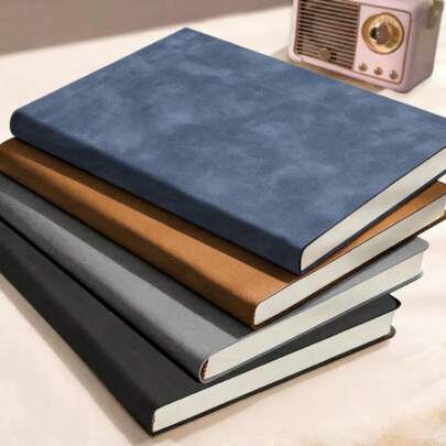 A5 Sert Kapaklı Defter, 160 Sayfa, Basit Öğrenci Boyutu, Kalın Toplantı Kaydı, İş Ofisi Sert Kapaklı Defter ve Kalın Kağıt, Seyahat, İş, Çalışma, Öğretmen, Üniversite, Bullet Journal ve Planlama İçin Uygun, Basit Kitap Temalı Tasarım, Günlük Planlayıcı