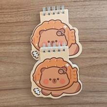 2pcs Cute Capybara Flip-Up Coil Notebook/50 Inner Pages High-Quality Cartoon Memo Pad/Capybara Shaped Stationery Small Notebook - Multicolor - View 17
