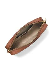 Michael Kors 女士PVC皮革斜挎包，小号单肩手提包，带可调节肩带 - 白色 - 查看 3