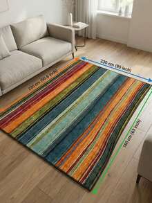 1 件 850 克/平方米金色菱形天鹅绒地毯,采用压花底背和简约波西米亚风格的彩虹条纹图案,为客厅、书房、入口和室内空间增添现代艺术气息。 - 彩色 - 查看 14