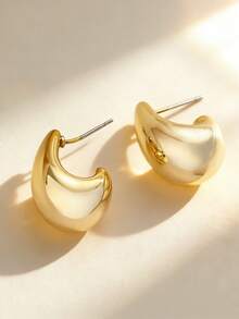 2对水滴形吊坠，简约百搭，适合女性日常佩戴和作为礼物 - 彩色 - 查看 7