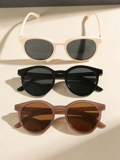 3 cặp kính râm kiểu retro tiện dụng dành cho thanh thiếu niên, đa năng cho sử dụng hàng ngày.