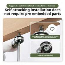 自攻式万向脚轮，适用于小型家具、搁板，拧紧螺丝固定 - 靜音萬向輪 - 查看 2