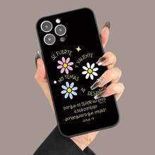 Funda de Teléfono de Borde Recto Mate de Crisantemo, Funda de Teléfono de TPU a Prueba de Golpes y Anticaídas de Cobertura Completa, Adecuada para iPhone de la Serie 7 a 16 - Colores mixtos - Ver 3
