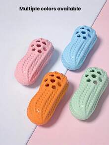1pc Pet Toy Peanut Shaped Food Dispenser Chew Resistant Realistic Toy - Multicolor - View 5