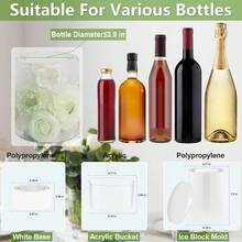 2 Pack Ice Mold Wine Bottle Chiller,DIY Acrylic Ice Bucket For Cocktail Bar Party Wedding Festival Halloween Chirstmas Holiday Champagne Wine Whisky Beer Drink For Any Theme Or Season - 2Pack - View 7