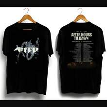 New Apparel The WeekndA After Hours Til Dawn Tour 2025 T-Shirt Setlist Back Print - 黑色 - 查看 1