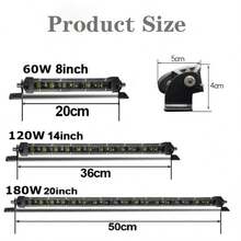 6D Ultracienki pasek świetlny LED 8-40 cali, przeciwmgielny pasek świetlny LED do jazdy 4x4, pojazd terenowy, motocykl, SUV, traktor - A - Zobacz 11