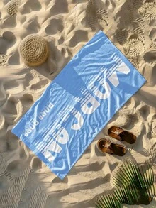 Personalized Children's Beach Towel, Perfect Summer Birthday Gift, Suitable For Various Summer Occasions. Customizable Beach Towel And Accessories, Applicable For Beach, Swimming Pool, Travel, Camping, Yoga And Other Scenarios., Quick-Dry - Multicolor - View 8