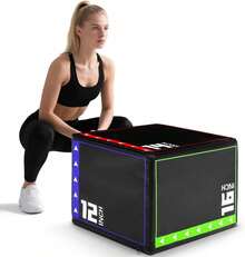 GCCSJ Jump Box Exercise,3-In-1 High Density Plyo Jump BoxHigh-Density Compressed Spongejumping Box - Waterproof PVC Leather Non-Slip Exercise Box For CrossFit, HIIT, Step Ups, Squats & Home Gym Strength Training - Valentine's Day Gift Idea(16Inch)" - Compressed Sponge-16 Inches - View 12