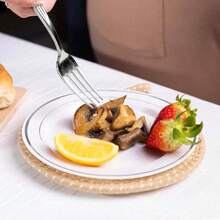 150/75/30/15/5/2/1 Set de couverts à gâteau, cuillère à salade, fourchette et couteau en argent amélioré, convient pour la salade, le gâteau, le dessert, divers festivals, fêtes, activités extérieures, restaurants, événements à la maison, Noël, ustensiles de cuisine - Argent - Voir 7