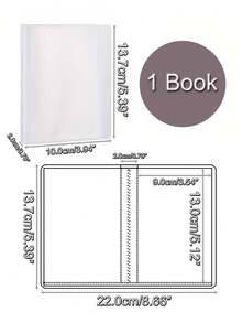 Frosted Transparent Mini File Folder Book, 20 Pages 20 Slots Plastic Document Organizer For Office School Study Supplies - Storage Booklet (20 Slots) - View 14