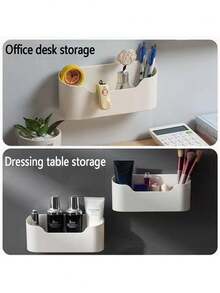 2件套多功能壁挂式收纳架，可作化妆品收纳架、雨伞架、厨房置物架、浴室置物架、办公学习用品收纳架，家居必备，精美礼品 - 彩色 - 查看 10