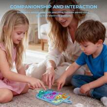 Silicone Sensory Activity Board, Double-Sided Pressure Relief Toy Suitable For Anxiety, Stress, ADHD, Autism And Soothing, Noise-Free And Mess-Free, Comes With Portable Travel Bag And 12 Pull Strings, Suitable For Children 3+ And Adults, Slight Color Variation - Haiyan Blue - View 4