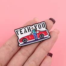 YEAH YOU' TV Show Quotes Enamel Pin Cartoon Car Figures Brooch Lapel Pins Badge On Backpack Clothing Accessories Jewelry Gifts - Red - View 7