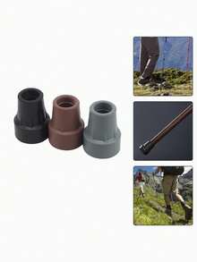 1 Pc Heavy Duty Rubber Ferrule End Pad, Walking Stick Accessories Cane Crutch Accessories Bottom Pads Non-Slip Protective Cover 19mm Elderly Walking Stick Non-Slip Foot Pad, Easy To Install And Replace - Multicolor - View 5