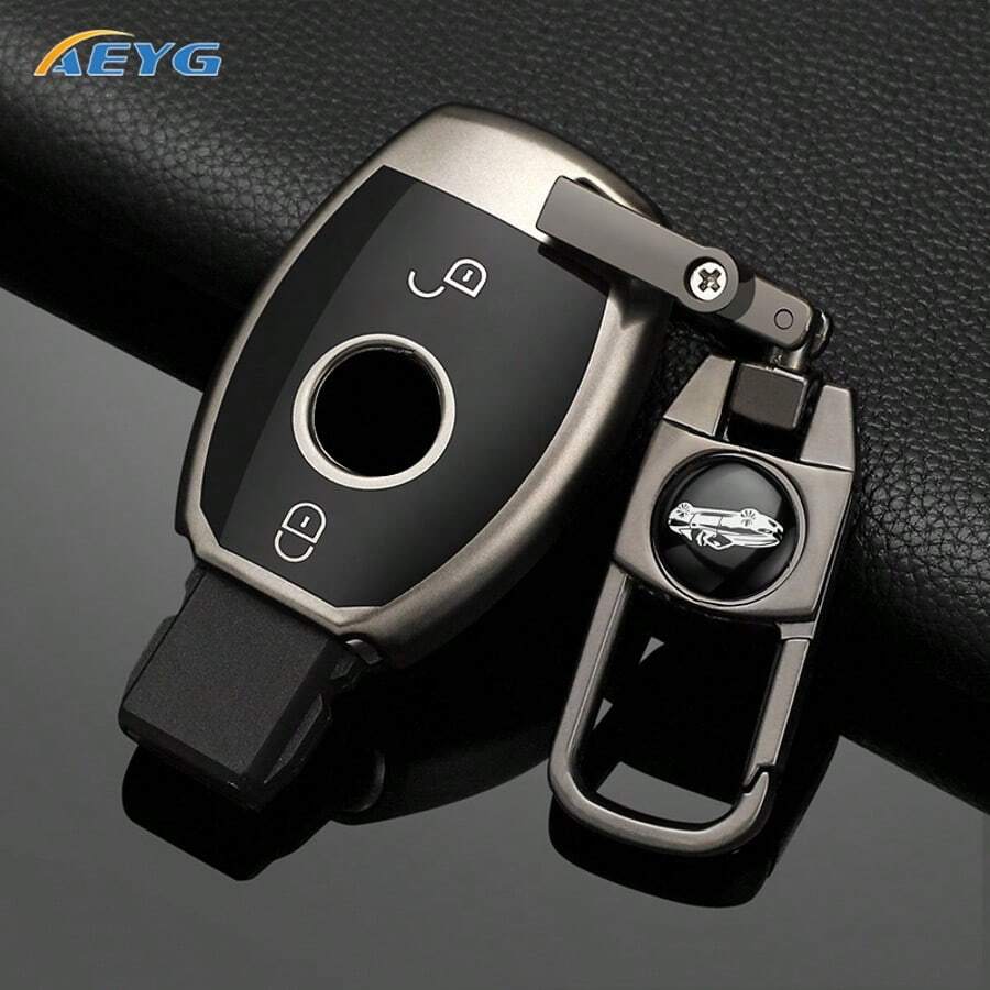CLA GLA GLC GLK W176 W463 W251 A B C E S-Class W204 W211 系列汽車鑰匙殼 TPU 保護套配件 - 賓士A款 - 查看 1