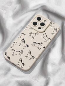 1个艺术手绘线条马图案手机壳，TPU软壳防摔，兼容 13/11/17/17 Pro/16/14/15/15 Pro/15 Plus/15 Pro Max/7 Plus/8 Plus/X/Xs Max/Xr/11 Pro/12 Pro/13 Pro/14 Pro/12 Mini/13 Mini/11 Pro Max/12 Pro Max/13 Pro Max/14 Pro Max/14 Plus/17 Pro Max/17 Air/6/6s Plus/7/8/16 Pro/16 Plus/16 Pro Max - 彩色 - 查看 4