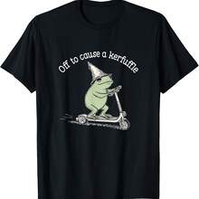 Camiseta con meme de rana mago caprichoso que va a causar un alboroto - Negro 5 - Ver 1