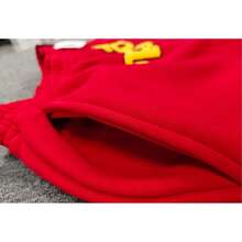 Sp5der Waist Elastic Casual Workout Athletic Gym Summer Y2k Shorts - Đỏ - Xem 5