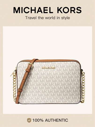 Michael Kors Fashionable Lightweight Women's Crossbody Bag, Elegant Signature Shoulder Messenger Bag With Zipper Pockets