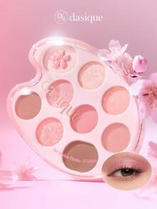 Dasique 9-Color Eyeshadow Palette, Long-Lasting Pigmentation, Easy To Apply, Smooth Blendability, Vegan Formula, Cruelty-Free, Perfect For Festive Rose Girl Charm, Christmas Gift For Women, Fashionable Makeup Brand, Back To School Makeup, Halloween Makeup - #30 Cherry Blossom - 查看 11