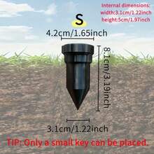 1个逼真钥匙隐藏式洒水器，户外花园庭院草坪防水钥匙安全盒，易于埋入地下，防锈 - S - 查看 7