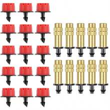 110pcs/Set Irrigation Fittings Include 10pcs Misting Sprinkler And 100pcs Adjustable Dripper For Home Watering - 110pcs/set - View 1