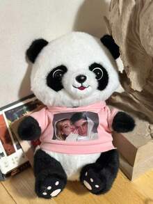 客製化照片填充動物 個性化熊貓毛絨玩偶 可愛房間裝飾 情侶朋友小孩生日禮物 - 彩色 - 查看 7