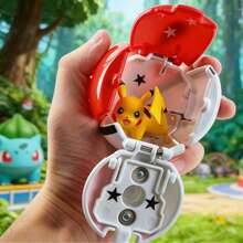 pokemon 1/2/24件套装，包含1个宝可梦模型玩具和1个弹出式精灵球，宝可梦惊喜翻转宠物球 | 玩具收藏品 | 男孩玩具，完美的生日派对礼物 - 彩色 - 查看 3